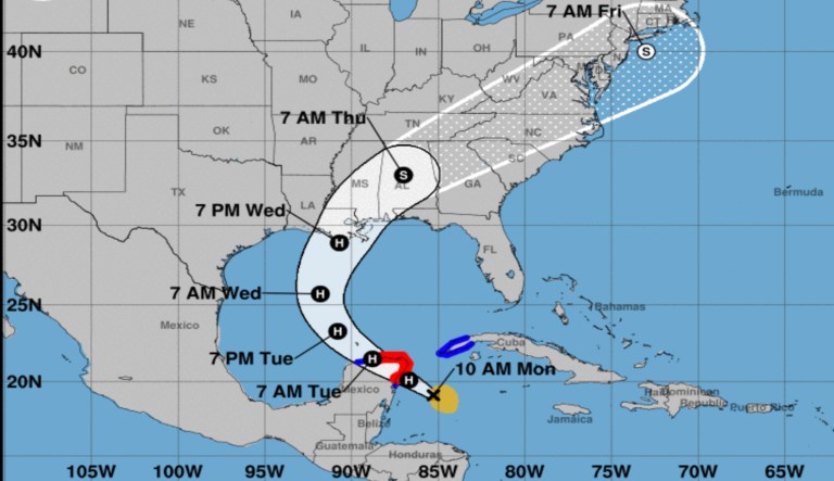 Tropical Storm Zeta projected to become hurricane before hitting Gulf Coast