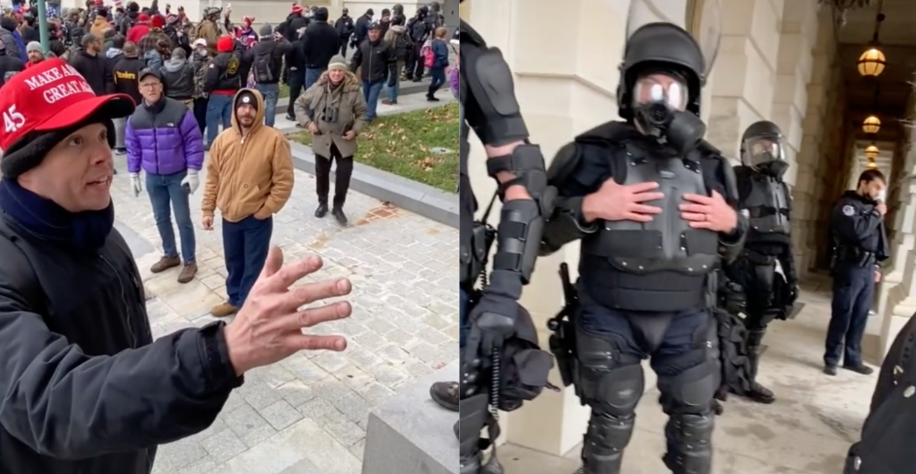 Video shows Trump supporter begging law enforcement to call for backup during Capitol siege