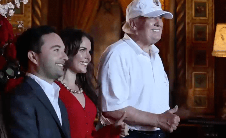 Trump crashes couple’s engagement photos in rare post-White House appearance
