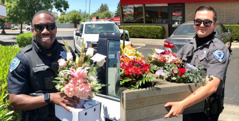 Police deliver Mother’s Day flowers after arresting delivery driver for DUI
