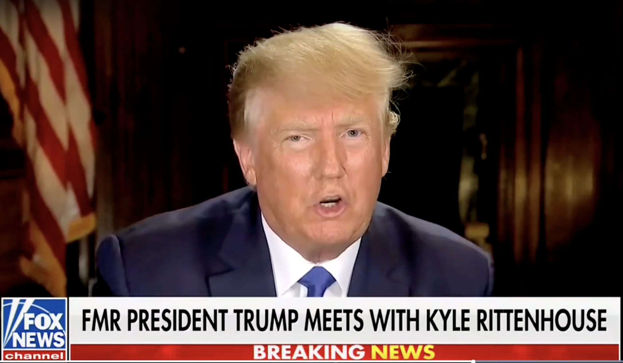 Kyle Rittenhouse meets Trump at Mar-a-Lago and accuses Biden of defamation