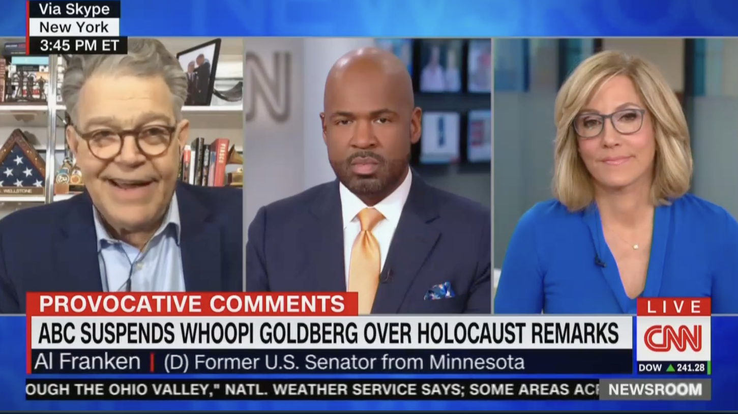 Al Franken says Whoopi Goldberg isn’t antisemitic, pointing to name change