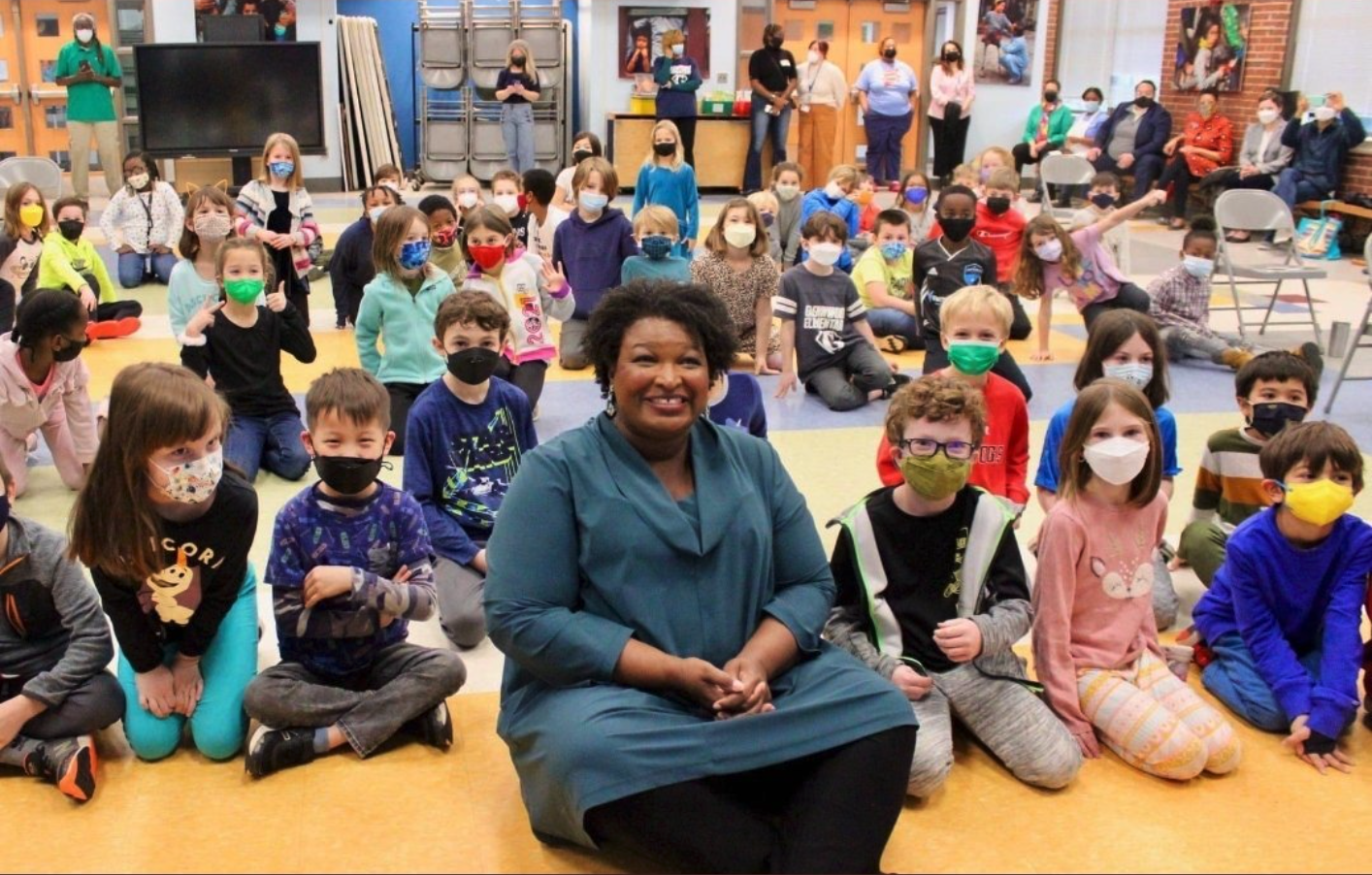 ‘Cruelty and hypocrisy’: Stacey Abrams slammed for not wearing mask in classroom