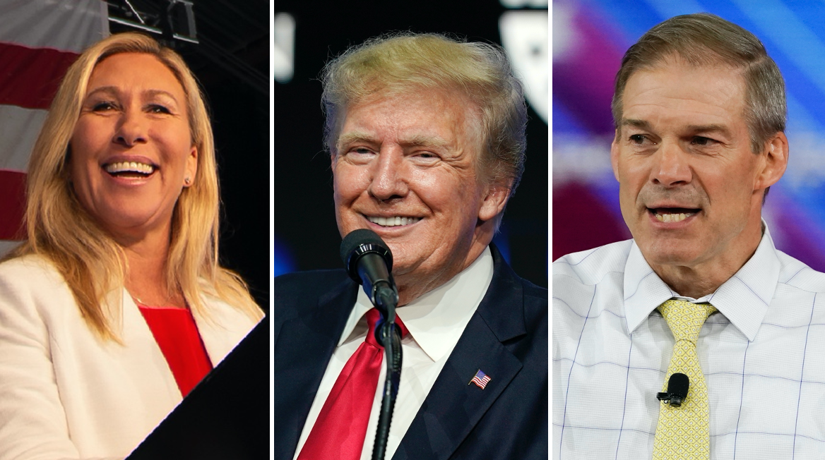 Trump endorses ‘warrior’ Marjorie Taylor Greene and ‘fighter’ Jim Jordan