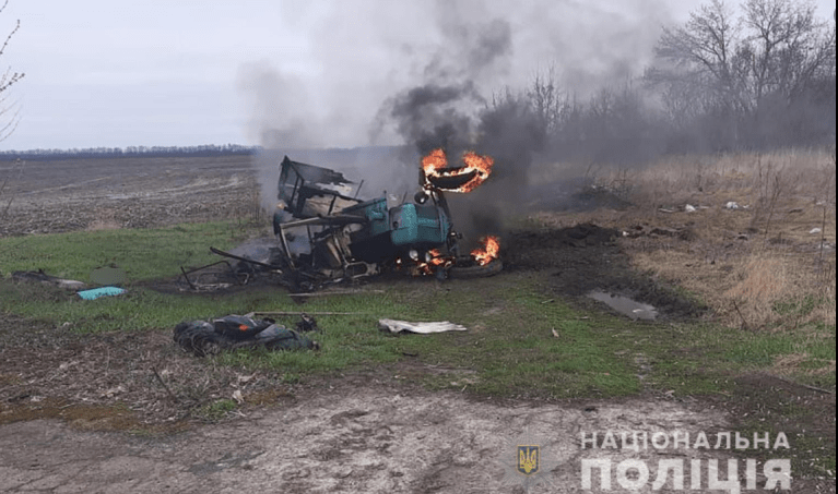 Ukrainian tractor driver killed by antitank mine as planting season begins
