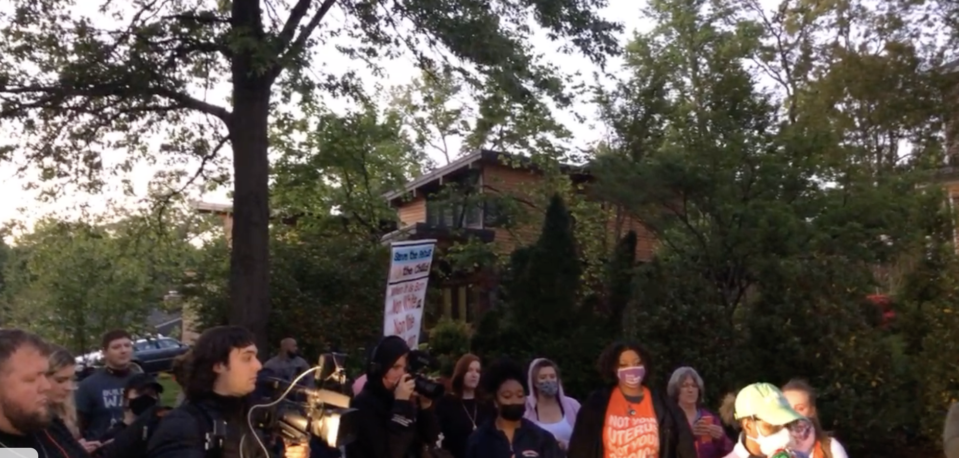 Protesters descend on Samuel Alito’s house one week after abortion opinion leak