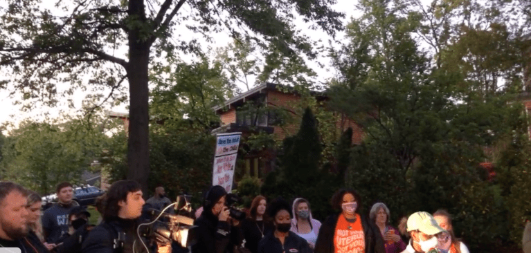 Protesters descend on Samuel Alito’s house one week after abortion opinion leak