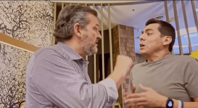 ‘Nineteen children died! That’s on your hands!’: Cruz heckled at sushi restaurant