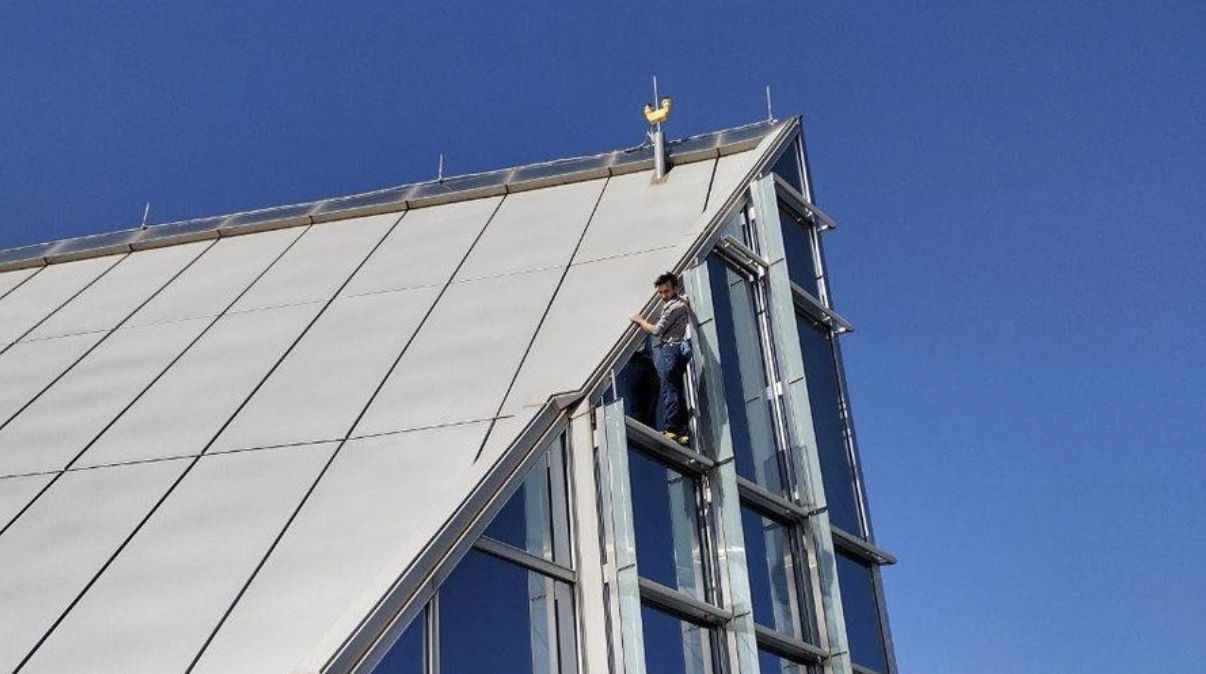 ‘Pro-life Spider-Man’ scales Oklahoma building in latest anti-abortion stunt