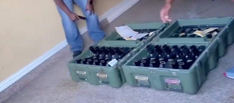 WATCH: Texas couple shocked to receive small armory of M16s