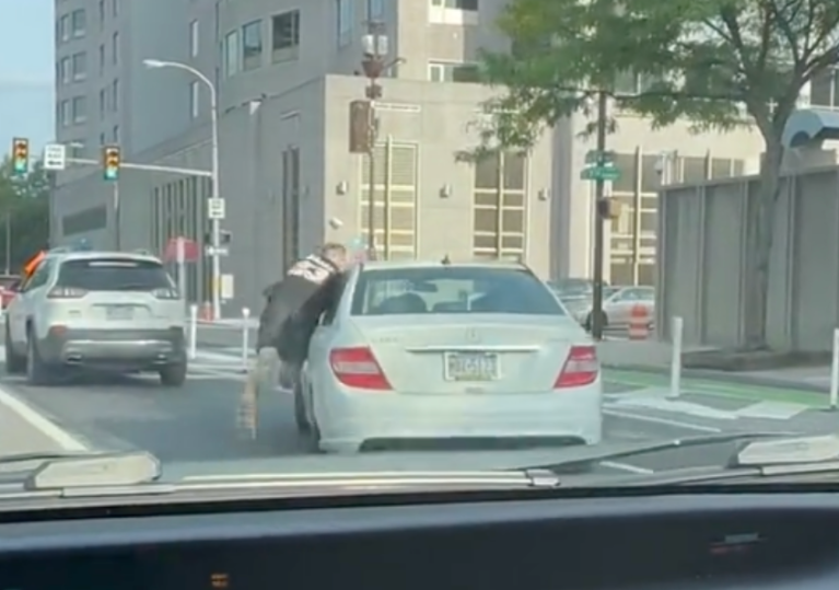 Video shows Philadelphian risk his life to get his stolen car back