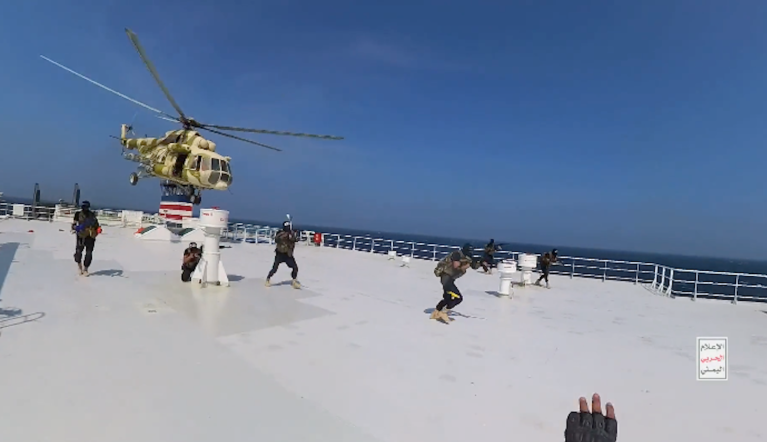 Houthi rebels release video showing seizure of cargo ship in Red Sea