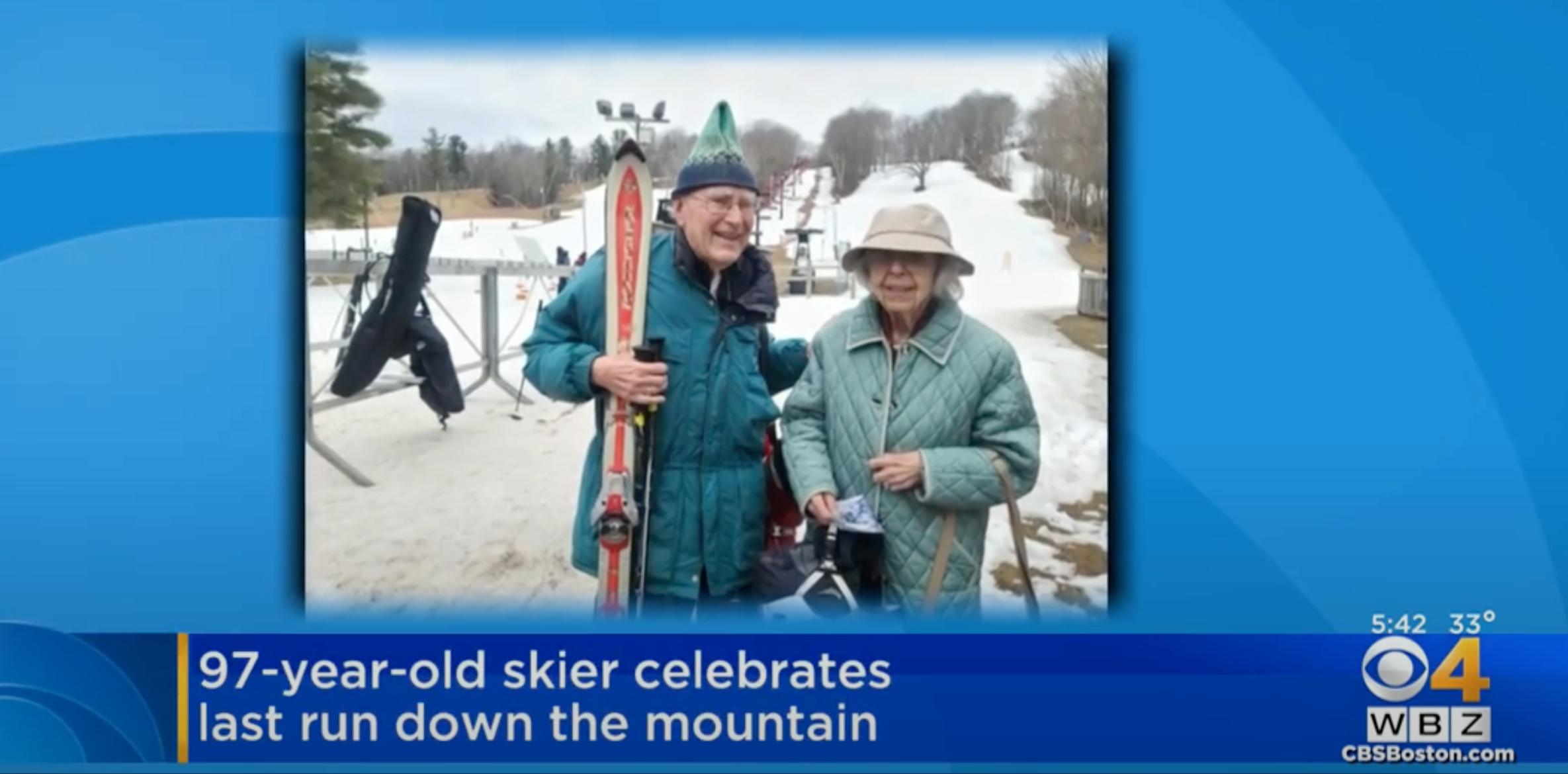 97-year-old skier goes viral with one last run