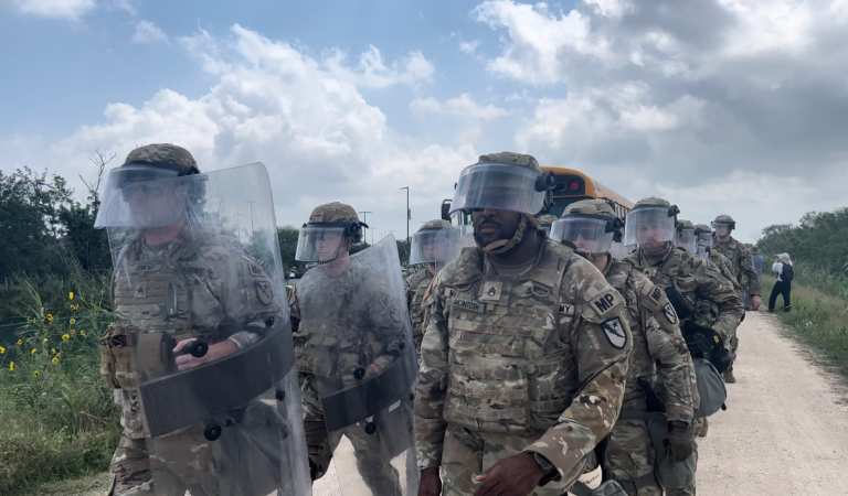 Texas National Guard deployed in riot gear to address illegal crossings in Brownsville