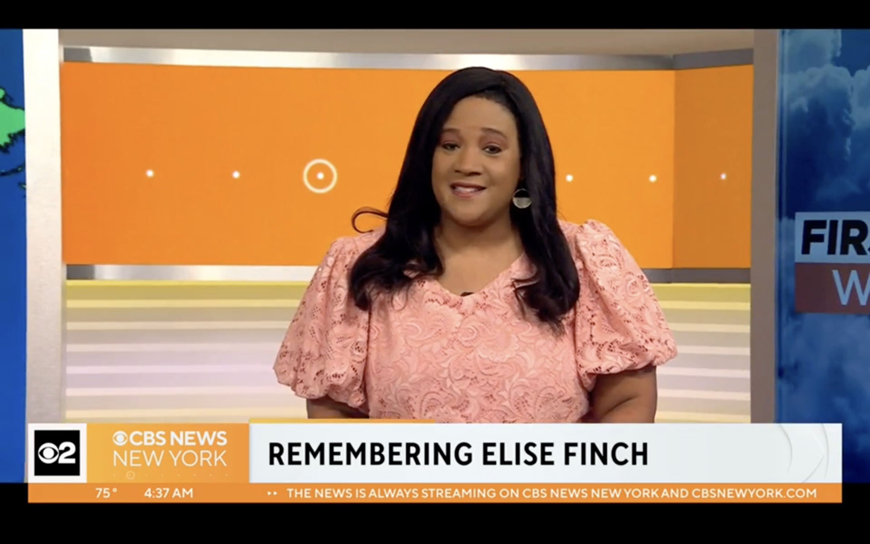 Elise Finch dead: CBS New York meteorologist dies suddenly at 51