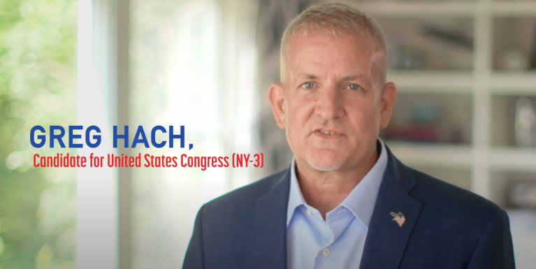 Air Force veteran and attorney Greg Hach announces a primary bid against George Santos