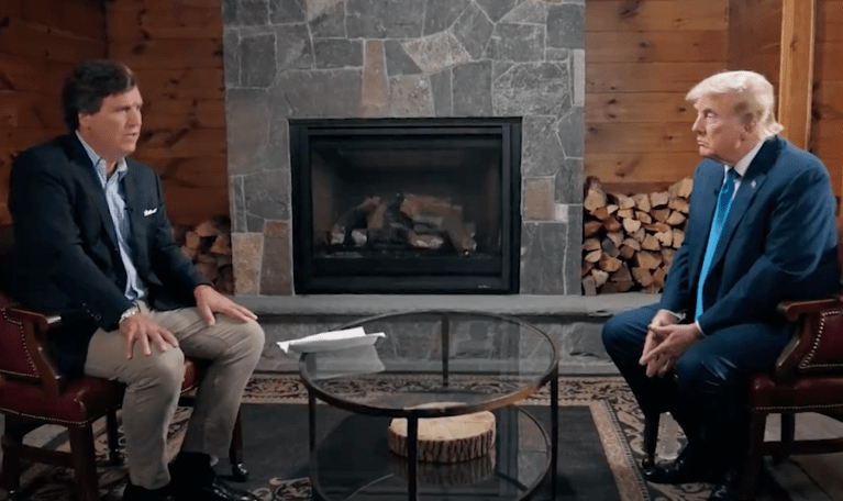 Trump-Tucker Carlson counter-debate video viewed more than 230 million times in 18 hours