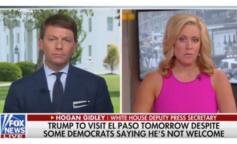 Fox anchor asks White House spokesman if Trump’s rhetoric fuels hatred