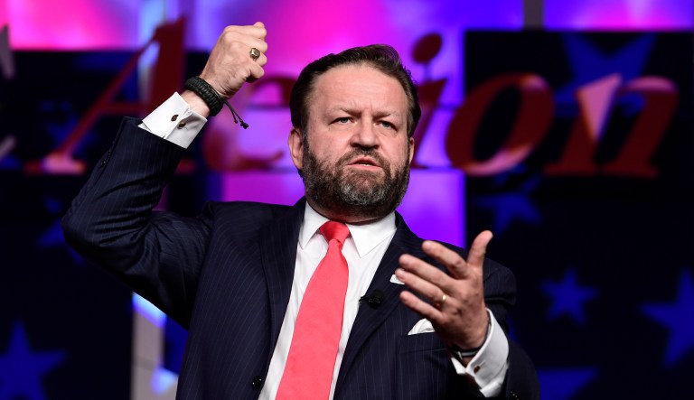 Former Trump aide Sebastian Gorka speaks at the 2018 Values Voter Summit in Washington, Saturday, Sept. 22, 2018.