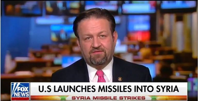 Sebastian Gorka, former White House national security aide, is pictured talking on Fox News.