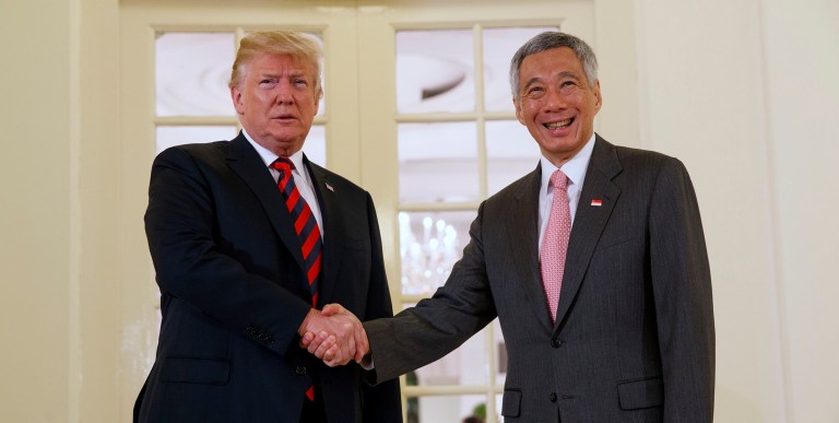 Trump meets with Singapore PM ahead of North Korea summit
