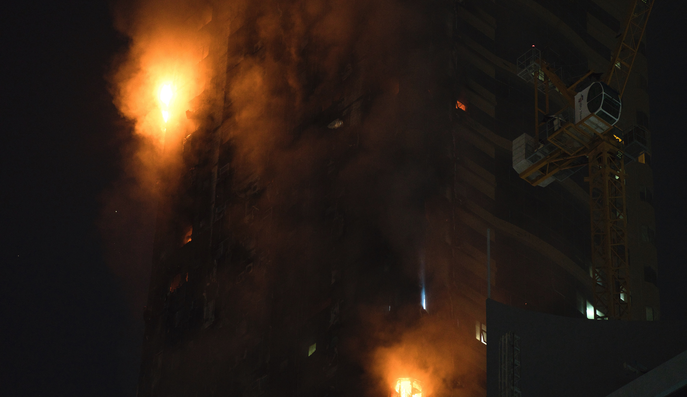 Massive fire at residential skyscraper in United Arab Emirates engulfs building in flames