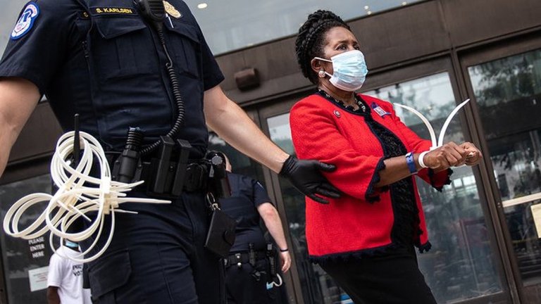 Sheila Jackson Lee arrested during voting protest in Washington