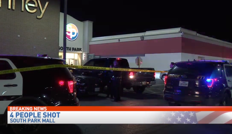 Manhunt underway after four shot in Texas mall