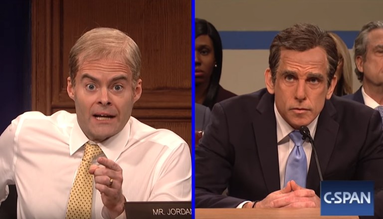 ‘SNL’: Bill Hader plays angry Jim Jordan at Michael Cohen hearing