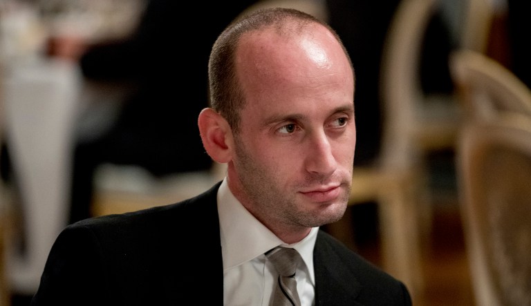 President Donald Trump's White House Senior Adviser Stephen Miller arrives for a state dinner for President Donald Trump and Japanese Prime Minister Shinzo Abe the Akasaka Palace, Monday, Nov. 6, 2017, in Tokyo. Trump is on a five country trip through Asia traveling to Japan, South Korea, China, Vietnam and the Philippines. Miller, a former aide to then-Alabama Sen. Jeff Sessions, emerged as one of Trump's lead speechwriters and policy advisers.