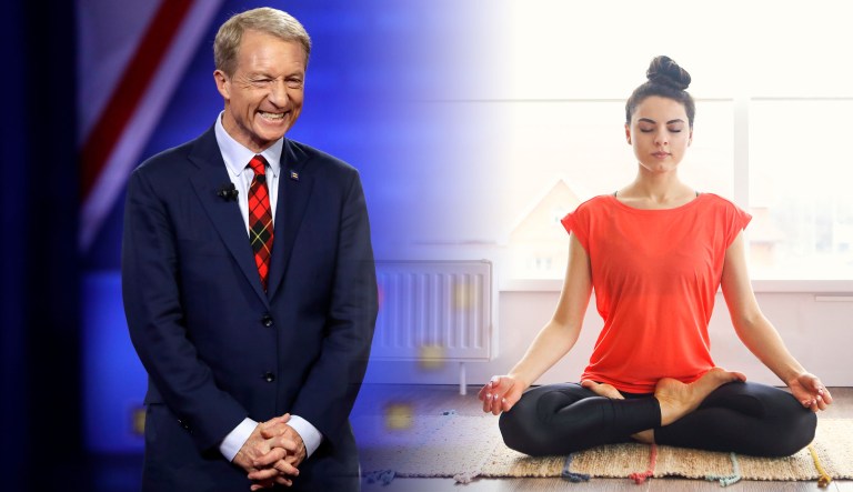 Yoga lessons from ‘namaste teacher’ a perk for Steyer campaign aides