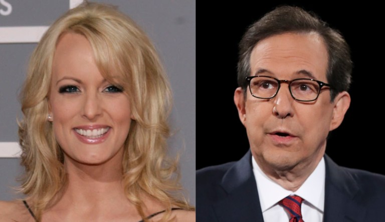 Stormy Daniels and Chris Wallace.