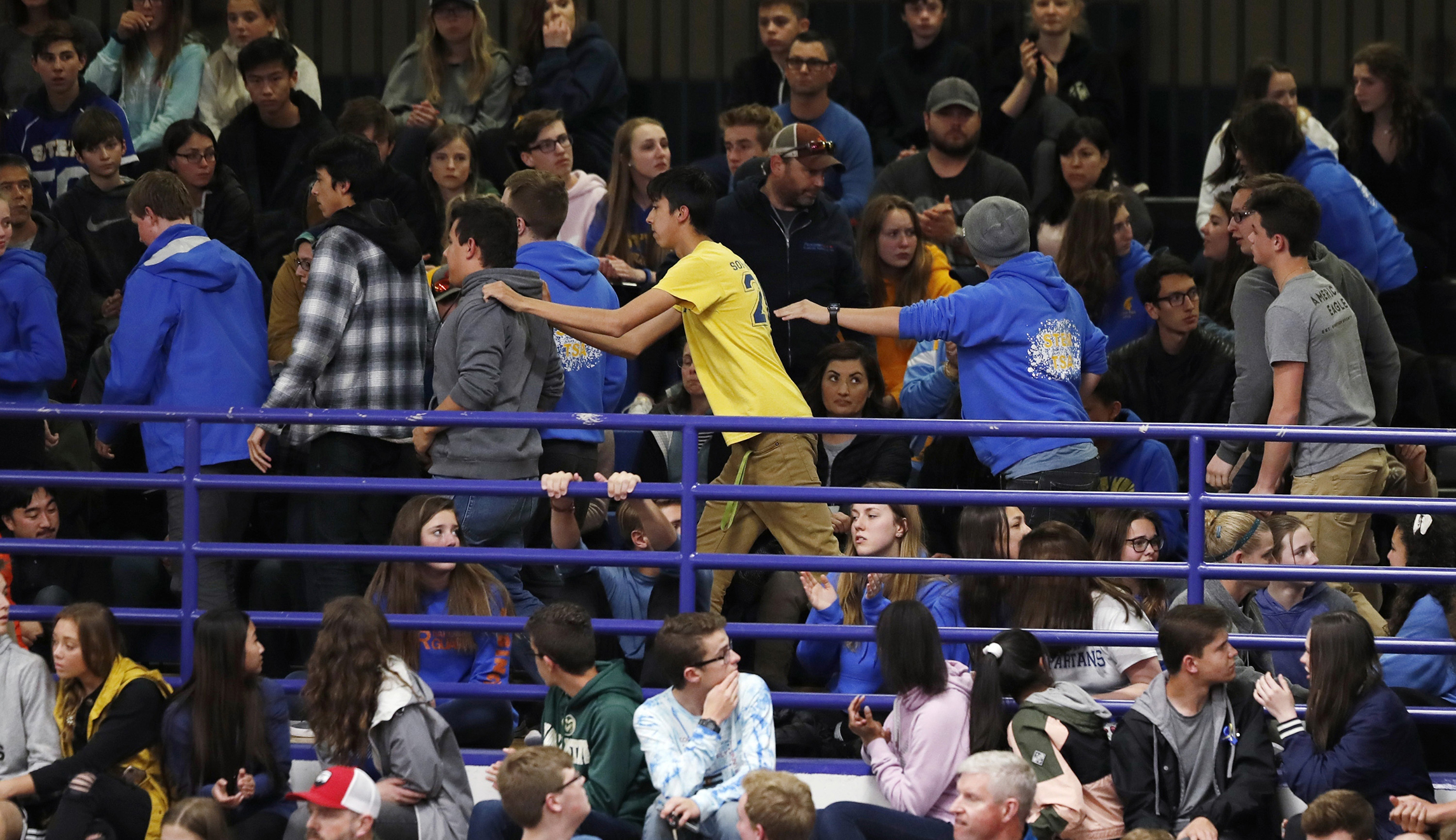 Colorado students walk out and chant ‘mental health’ in protest at calls for gun control during shooting vigil