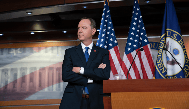 House Intelligence Committee Chairman Adam Schiff, D-Calif., pauses for a question at a news conference with Speaker of the House Nancy Pelosi, D-Calif., as House Democrats move ahead in the impeachment inquiry of President Donald Trump, at the Capitol in Washington, Wednesday, Oct. 2, 2019.