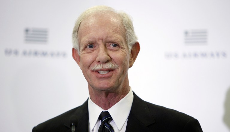 Capt. Chesley "Sully" Sullenberger is shown during a news conference at Charlotte/Douglas International airport in Charlotte, N.C., Thursday, Oct. 1, 2009.