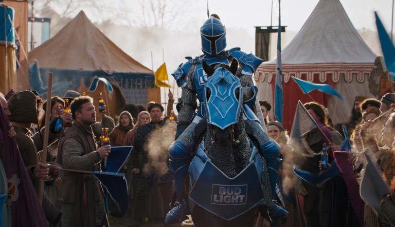This undated image provided by Anheuser-Busch shows a scene from the company's Bud Light 2019 Super Bowl NFL football spot. 