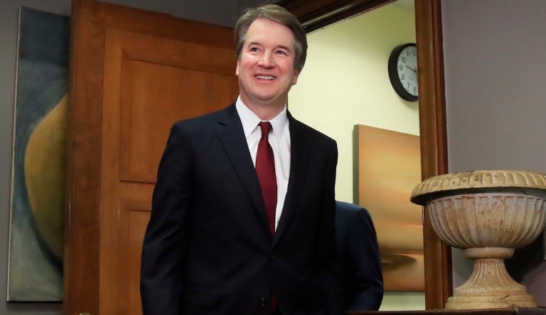 Supreme Court nominee Judge Brett Kavanaugh arrives for a meeting with Sen. Bob Corker, R-Tenn., on Capitol Hill on July 19, 2018.