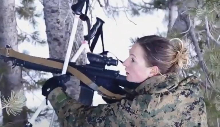 First woman graduates Marine Corps’ winter warfare leadership school