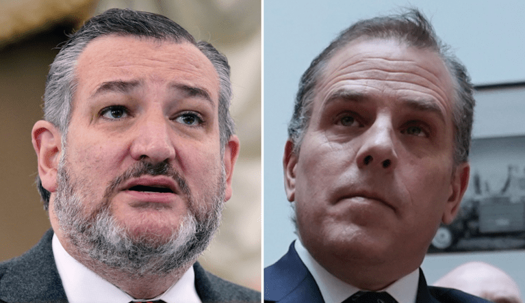 Sen. Ted Cruz (R-TX) (left) and Hunter Biden.