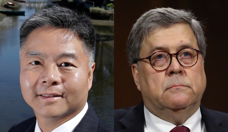Ted Lieu, William Barr.