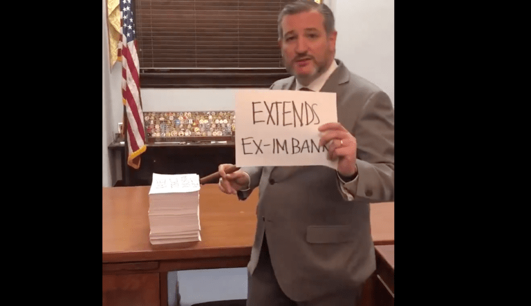 Ted Cruz rips ‘lobbyist boondoggle’ spending bill while smoking a cigar