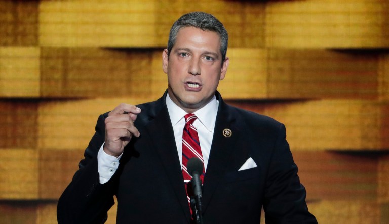 Rep. Tim Ryan, D-Ohio, speaks during the final day of the Democratic National Convention in Philadelphia , Thursday, July 28, 2016. 
