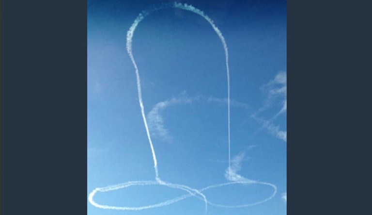 Navy pilot who drew viral phallic symbol boasted: ‘We turned dinosaurs into sky penises’
