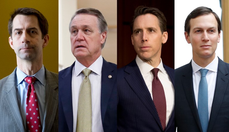 Tom Cotton, David Perdue, Josh Hawley, Jared Kushner.