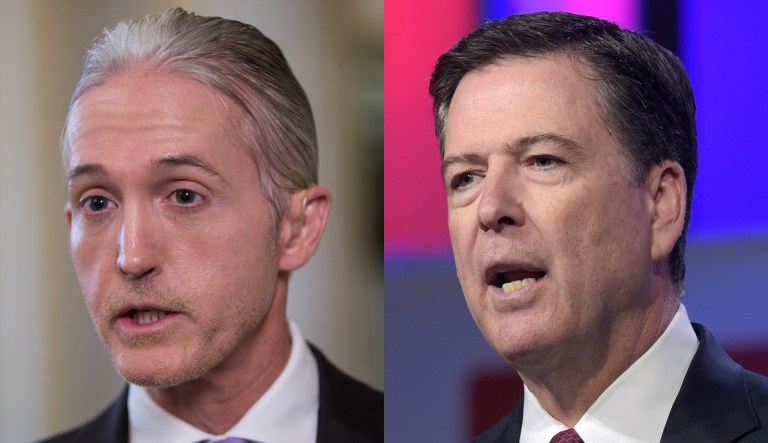 Trey Gowdy and James Comey.