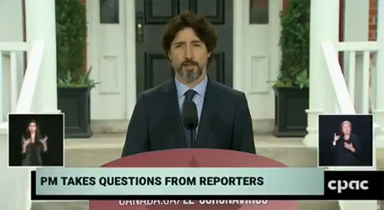 Justin Trudeau takes 21-second pause before answering question on Trump’s handling of protesters