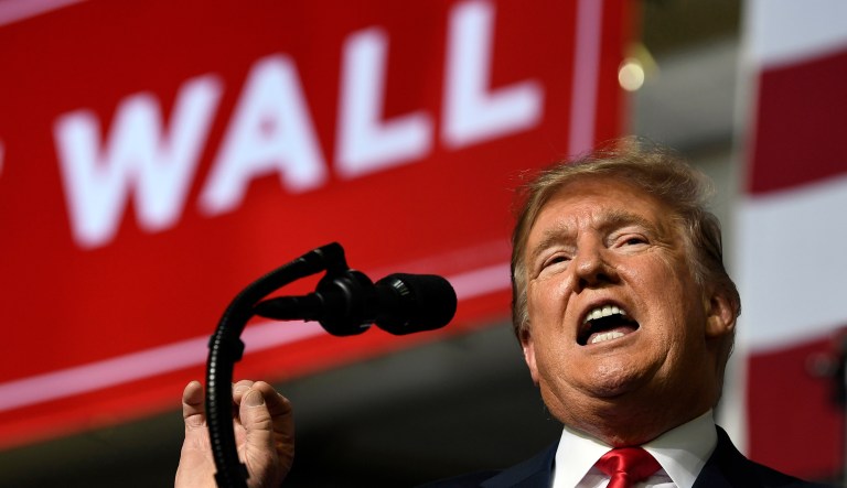 President Donald Trump speaks during a rally in El Paso, Texas, Monday, Feb. 11, 2019. 