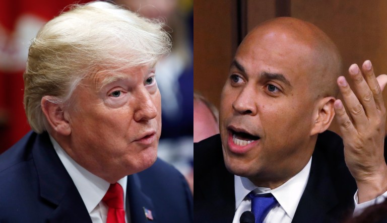 Donald Trump and Cory Booker.