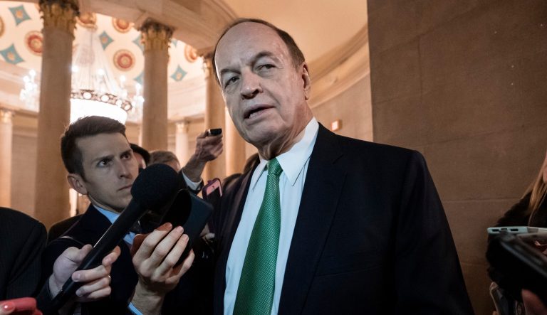 Sen. Richard Shelby, R-Ala., chairman of the Senate Appropriations Committee, pauses for reporters at the Capitol in Washington, Monday, Feb. 11, 2019.
