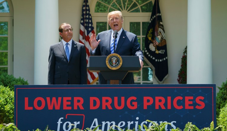 House Minority Leader Nancy Pelosi, D-Calif., and Senate Minority Leader Chuck Schumer, D-N.Y., confer at the Capitol on May 10, 2018.